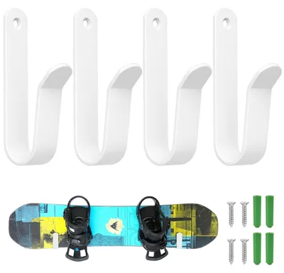 Productafbeelding van Skateboardhouder, horizontaal, zwart, 4 stuks, van metaal