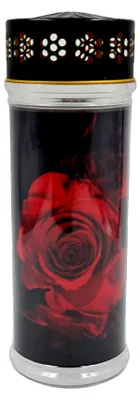 Produktbild von LED Grablicht Carinthia L 75 Tage "Rose rot"