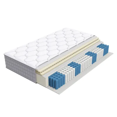 Produktbild von Merax Taschenfederkernmatratze 140x200 cm, 25 cm, 7-Zonen Federkernmatratze, ergonomisch, Härtegrad H3, atmungsaktiv, allergikerfreundlich, Weiß