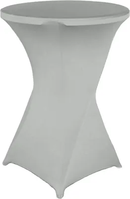 Obrázek produktu pro 80x110cm koktejlové ubrusy Stretch Elastan koktejlový stůl Cover Fabric pro svatbu, banket a party (světle šedá)