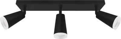 Produktbild von Deckenspot Aluminium GU10 verstellbar Schwarz 3-flammig länglich Spot Lampe Decke