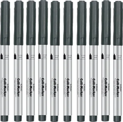 Produktbild von 10 Herlitz Permanentmarker "Colli Marker" /Farbe: schwarz / rund 1-1,5mm