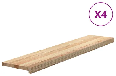 Produktbild von vidaXL Treppenstufen 4 Stk. Unbehandelt 120x25x2 cm Massivholz Eiche