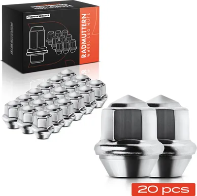 Chiave Dado Ruota 20 Dadi Ruota M12 X 1,5 Cromati Per Ford - Compatibili Con B-Max, C-Max, Fiesta, Focus, Mondeo, Kuga Bullone Antifurto - Foto 4