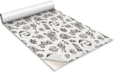 Zdjęcie produktu dla Folia samoprzylepna - Okleina meblowa - Dekoracyjna - Do mebli - Tapeta - Naklejka - Folia - Jabłko i cynamon - 100 x 50 cm