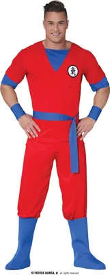 Zdjęcie produktu dla Ninja Adventurer Hero Costume Asia Power Warrior Carnival Samurai Training Costume Comic Book Warrior Outfit Ninja Hero, Rozmiar: 52 - 54 (L) Kolor: Czerwony