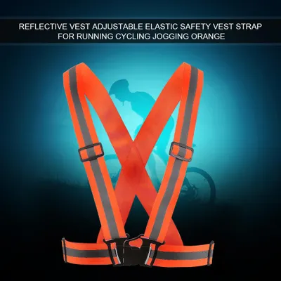 Immagine prodotto di Gilet riflettente con fascia elastica di sicurezza regolabile per il jogging - Arancione