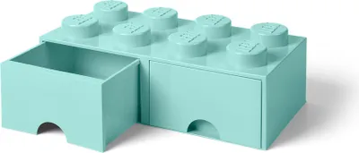 Produktbild von LEGO Aufbewahrungsbox mit Schubladen 250x500x180mm - aqua
