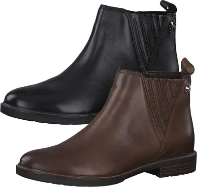 Produktbild von MARCO TOZZI Damen Stiefeletten Leder Chelsea Boots 2-85300-27, Größe:38 EU, Farbe:Braun
