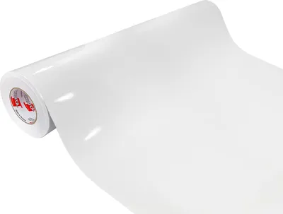 Produktbild von Klebefolie Möbel 76x800 cm - Weiß Glanz - Möbelfolie selbstklebend wasserfest und abwaschbar für schnelle Möbelrenovierung - Klebefolie Küche für Schränke, Türen, Regale - Folie für Möbel