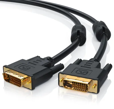 Imagen del producto de Cable de video CSL DVI-D (DL), cable de conexión para monitor, conexión dual, resolución de 24+1, hasta 2560x1600 - 1 metro
