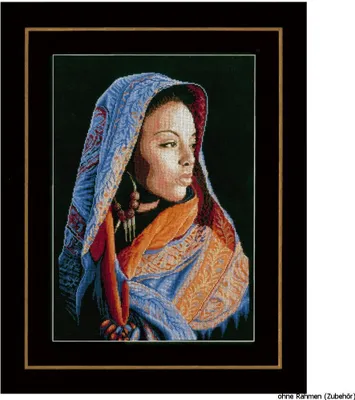 Produktbild von Lanarte Kreuzstichset "Afrikanische Frau aida", Zählmuster