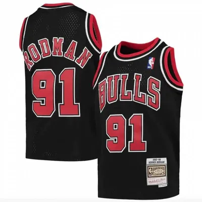 Image de Maillot NBA Dennis Rodman Chicago Bulls 1997-98 Mitchell & Ness Hardwood Classic