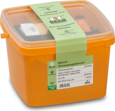 Produktbild von HECO-Terrassengleiterset, 80 x Mittelst., 80 x HT-Terrassengleiterschr.