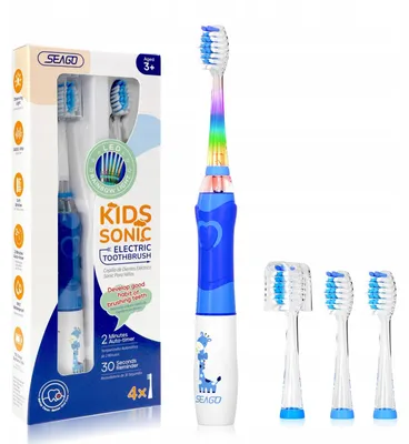 Produktbild von Schallzahnbürste Seago für Kinder 3-12 Jahre, 23000 Bewegungen, LED, IPX7