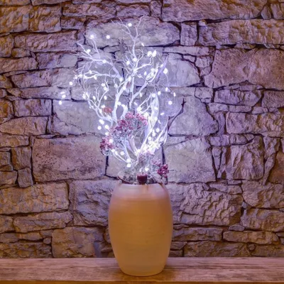 Obrázek produktu pro LED světelný řetěz na baterie vločky, ledově bílá, 50 diod, 5,3 m, IP44