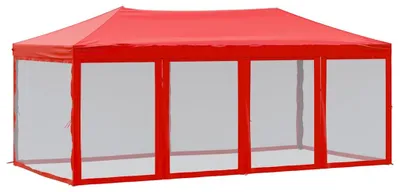 Obrázek produktu pro vidaXL Párty stan skládací s bočními stěnami červený 3x6 m