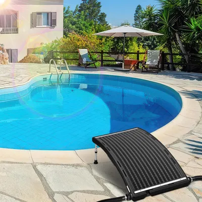 Obrázek produktu pro Izrielar 1 kus solární ohřev bazénu Solární ohřívací panel s přípojkami Ohřev bazénu Solární absorbér bazénu černý -110 x 69 x 14 cm