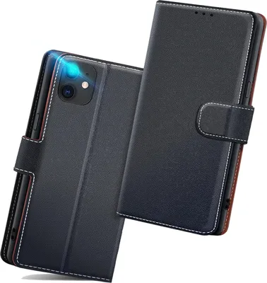 Produktbild von Schwarze Faltbare Hülle Für Iphone 11 Mit Klappe, Solide