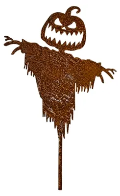 Produktbild von Vogelscheuche aus Metall für den Garten, wetterfester Roststecker, Gartendekoration für Terrasse und Balkon