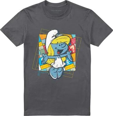 Imagen del producto de Los Pitufos - Camiseta para hombre/mujer, uni, modelo TV21225 (Talla S) (Color carbón)