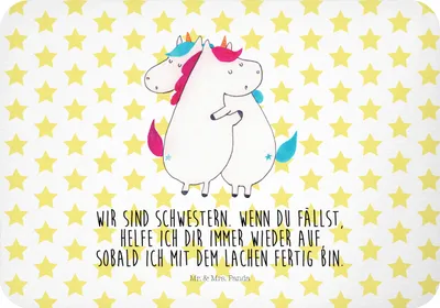 Produktbild von Mr. & Mrs. Panda magnet Einhörner Umarmen - Weiß - Geschenk, Einhorn, Familie, Kühlschrankmagnet, Schwester, holzmagnet, whiteboardmagnet, Freundin, Unicorn, zettelhalter