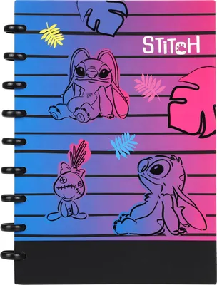 Produktbild von Kołobrulion B5 Disney Stitch Black big ring wzór 2 100 kartek