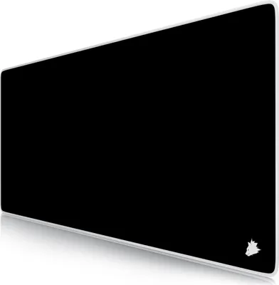 Produktbild von Titanwolf Gaming Mauspad XXL Schreibtischunterlage, weiß, 900x400x3mm. Abwaschbar, rutschfest, für Geschwindigkeit & Präzision. Gewebe-Gummi, glatte, weiche & nahtlose Oberfläche, gestrickte Kanten. Titanwolf-Motiv, ergonomisch.