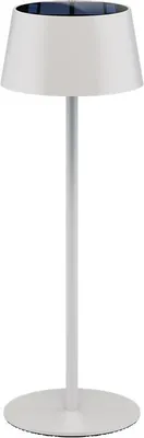 Obrázok produktu pre Bezdrôtová stolná LED lampa so solárnym napájaním, s dotykovým ovládaním, teplé biele svetlo, plynulé stmievanie, biela