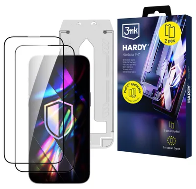Immagine prodotto di 3mk Hardura 9H Apple iPhone 14 Pro Vetro Temperato 2 Pezzi Applicatore Trasparente