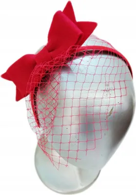 Immagine prodotto di Elegante fascinatore rosso, fascia, fiocco, velo, anni '20
