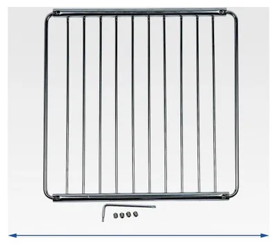 Produktbild von Grillrost Ablage Backofenrost Gitterrost 230-400x230mm ausziehbar und erweiterbar durch 4 cm Zusatzgitter verchromt