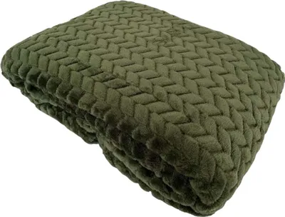 olivegrüne Kuscheldecke