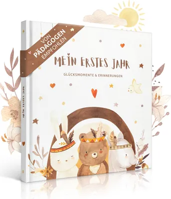Produktbild von EULENTALER® Das Babytagebuch – Mein erstes Jahr I Von Eltern & Pädagogen gestaltet I 21x21 cm I Babytagebuch, Erinnerungsbuch, Baby Buch zum eintragen