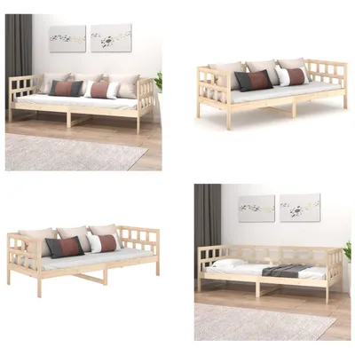 Produktbild von vidaXL Tagesbett Massivholz Kiefer 90x190 cm - Tagesbett - Tagesbetten - Tagesbett Holz - Tagesbett Massivholz