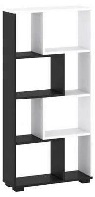 Zdjęcie produktu dla Regał 120x60x20cm ścienny podłogowy biały czarny