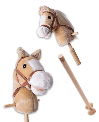 Zdjęcie produktu dla TE-Trend Cuddly toy hobby horse Zabawkowy konik do jazdy z kółkami i dźwiękiem