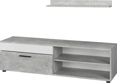 Obrázek produktu pro Nízká deska a police Vicco Berno Beton/bílá s 1 klapkou, Model 55459