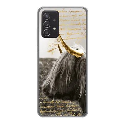 Produktbild von MuchoWow® Handyhülle Schutzhülle Hülle für Samsung Galaxy A53 5G Schottischer Highlander - Gold - Hoorn Silikon Softcase Handy Hülle - Schutzabdeckung