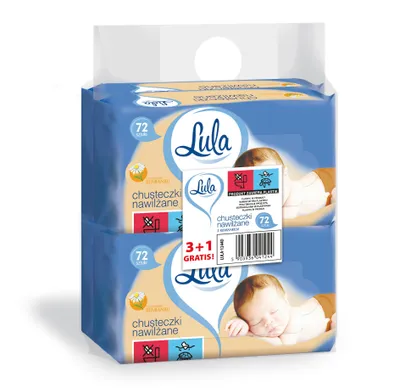Obrázok produktu pre LULA Vlhčené obrúsky s harmančekom 72ks 3+1 zdarma
