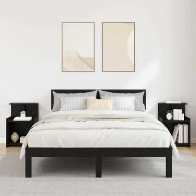 Obrázek produktu pro vidaXL Noční stolek, 2 kusy, černá barva, vzhled dubu, rozměry 40 x 35 x 60 cm