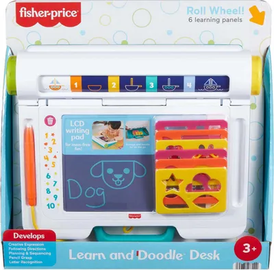 Produktbild von Fisher-Price Lern- und Zeichenbrett, Schreiben und Zeichnen ohne Verwischen Tablet mit LCD-Bildschirm für Kinder, 3 Jahr(e), Batterien erforderlich, LR44, Kunststoff, Mehrfarbig