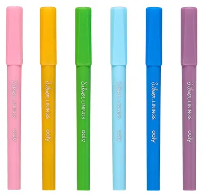Produktbild von Ooly Metallic Konturmarker Silver Linings - 6 Farben Set