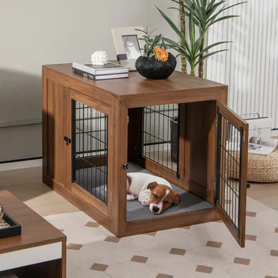 Produktbild von Hundebox – Hundekäfig – Hundezwinger – Tierkäfig – Hundehütte – 2-in-1: Seitentisch und Hundebox