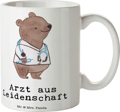 Produktbild von Mr. & Mrs. Panda Tasse Arzt Leidenschaft - Weiß - Geschenk, Teetasse, Mediziner, Arztpraxis, Doktor, Kaffeebecher, Kaffeetasse, Becher, Krankenhaus, Trinkbecher