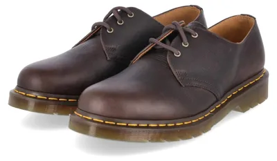 Immagine prodotto di Stivali stringati Dr. Martens da uomo, modello 1461, in pelle liscia marrone, taglia 46