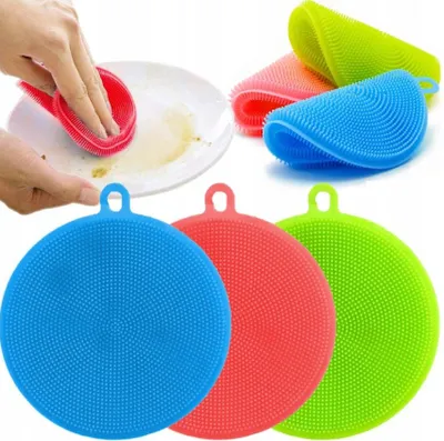 Produktbild von 3er Set Silikon Spülbürste Reinigungsbürste antibakteriell