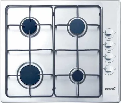 Produktbild von CATA GI 6004 X, Schwarz, Edelstahl, Integriert, Gaskochfeld, Edelstahl, 4 Zone(n), 4 Zone(n)