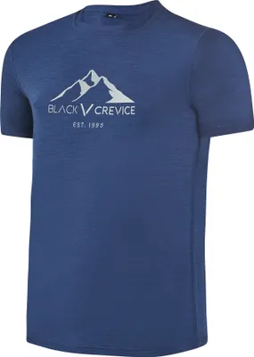 Produktbild von BLACK CREVICE - Herren MerinoT-Shirt | Farbe: Blau | Größe: XL