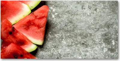 Produktbild von Tulup Glas-Bild -140x70- Wandkunst Dekorative Wand für Küche & Wohnzimmer - Essen & Getränke - Wassermelone - Rot